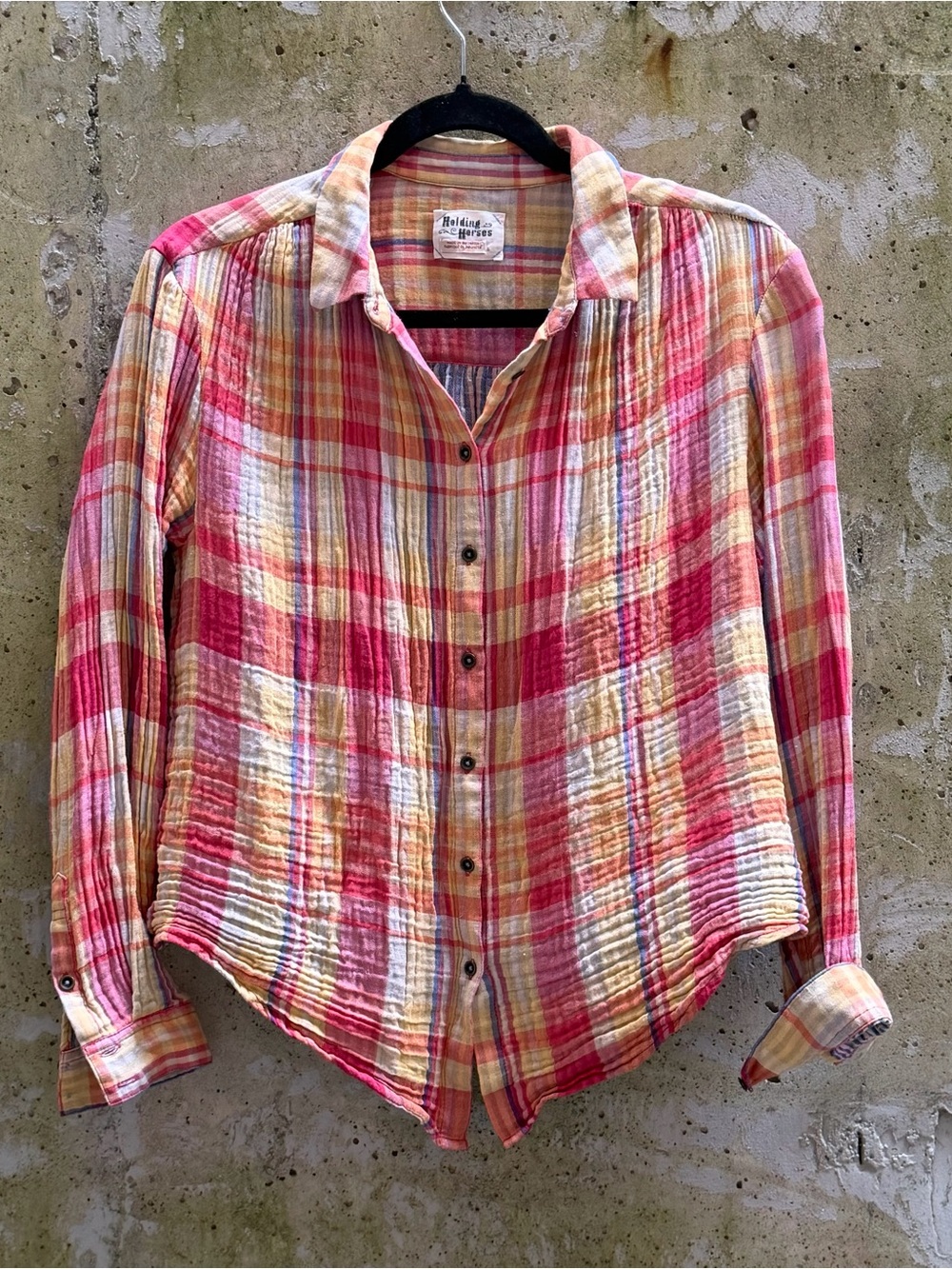 Anthropologie Holding Horses Gailen | Oversized Multicolour Button-down, Size 6